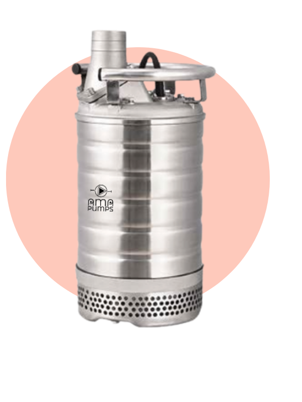 Bomba ASP sumergible de acero inoxidable AMA Pumps, alternativa a ABS